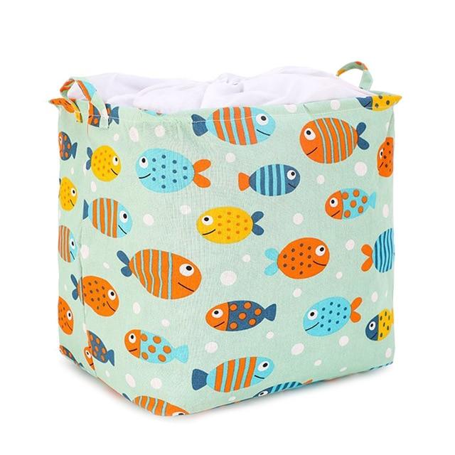 Home Storage Small Fresh Pastoral Fabric Storage Basket