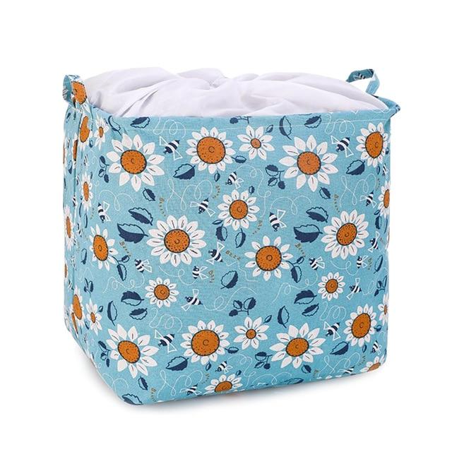 Home Storage Small Fresh Pastoral Fabric Storage Basket