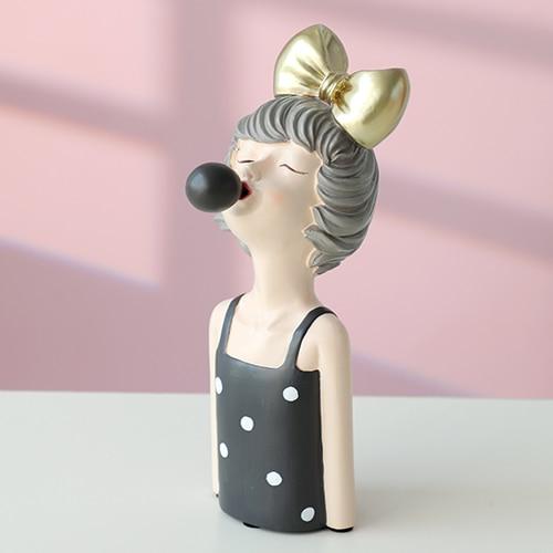 Modern Gorgeous Girl Resin Art Statue