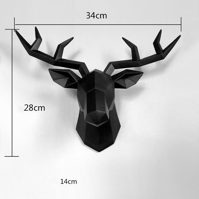 3D Deer Head Statue Sculpture  Wall Decoration