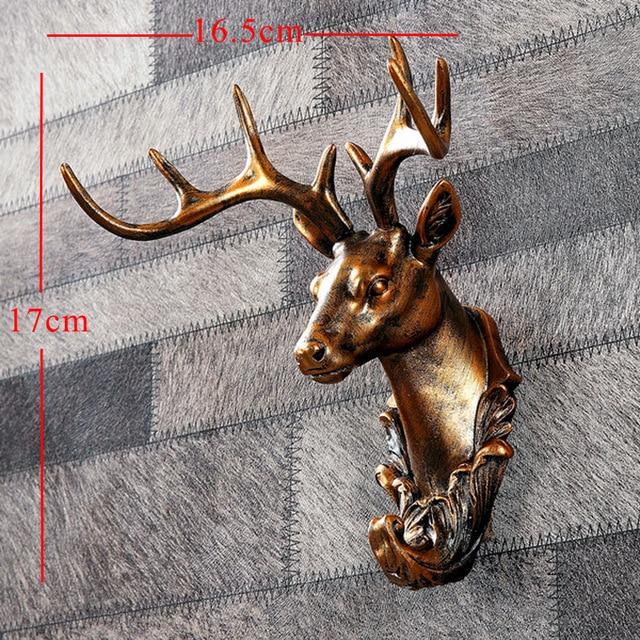 3D Deer Head Statue Sculpture  Wall Decoration