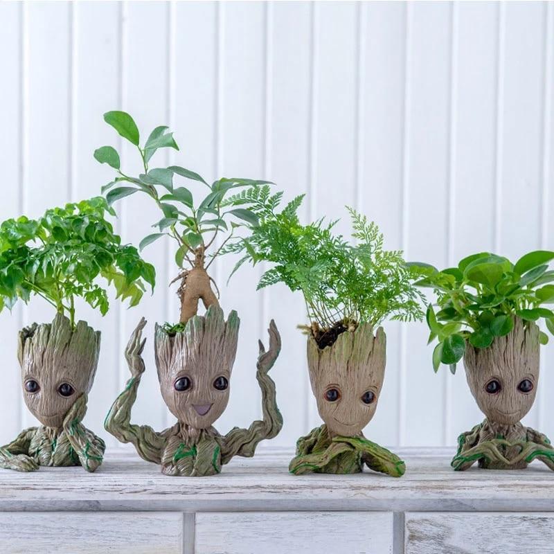 Cartoon Groot Flower Pots Storage Organizer