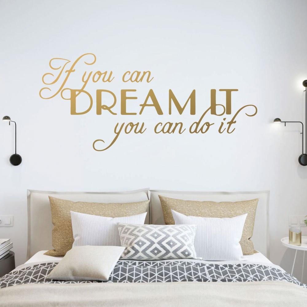 Large Quotes Motivating Dream Phrases Wall Sticker