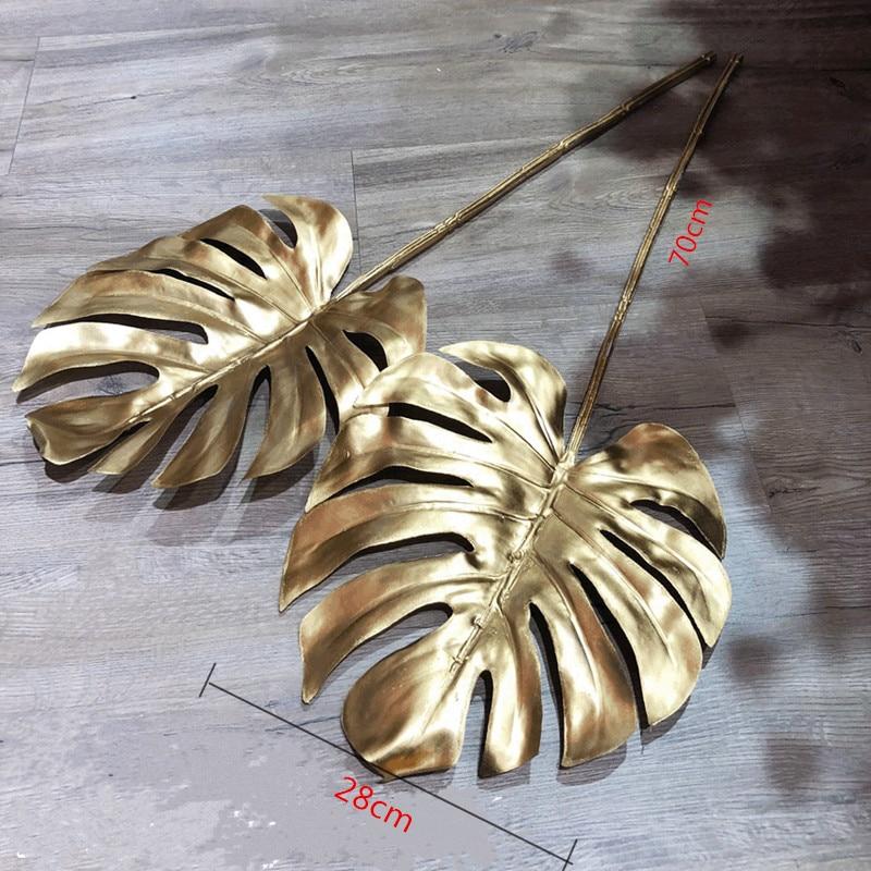 50CM 70CM Artificial Golden Palm Leaves