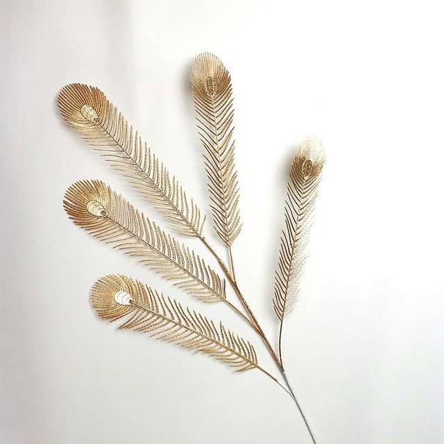 50CM 70CM Artificial Golden Palm Leaves