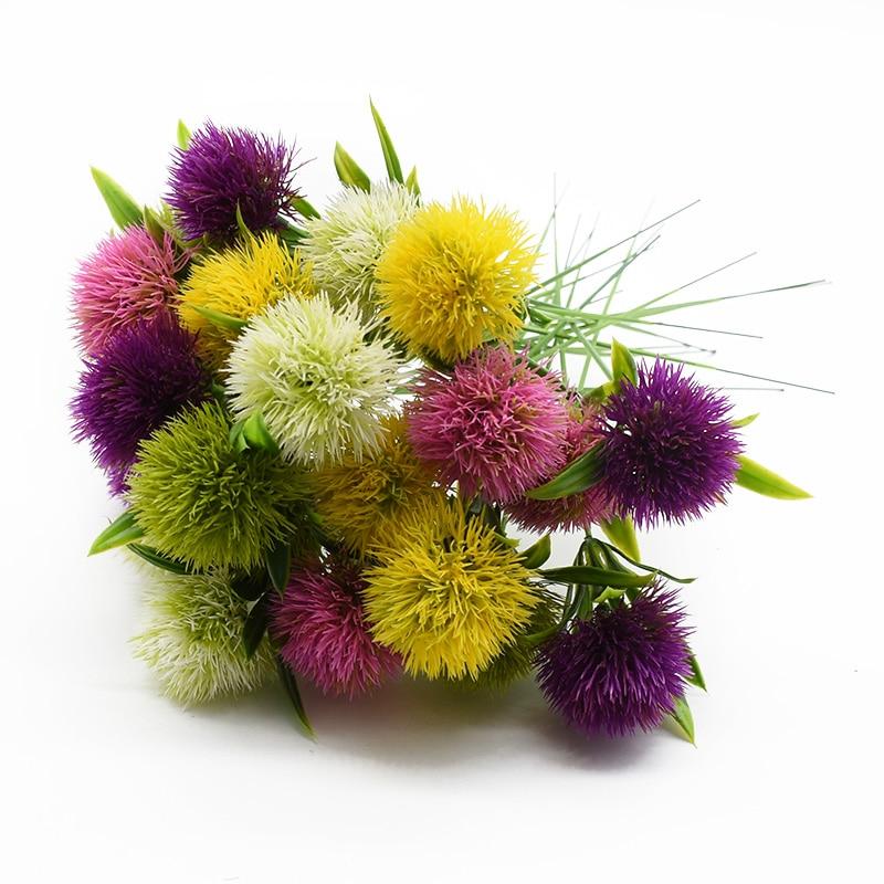 5 Pieces Plastic Dandelion Vases Wedding Bridal Artificial Flowers