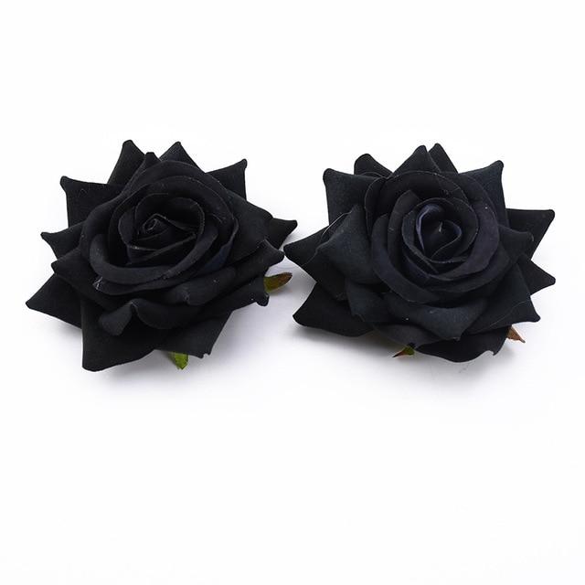 10PCS Silk Red Roses Bridal Accessories