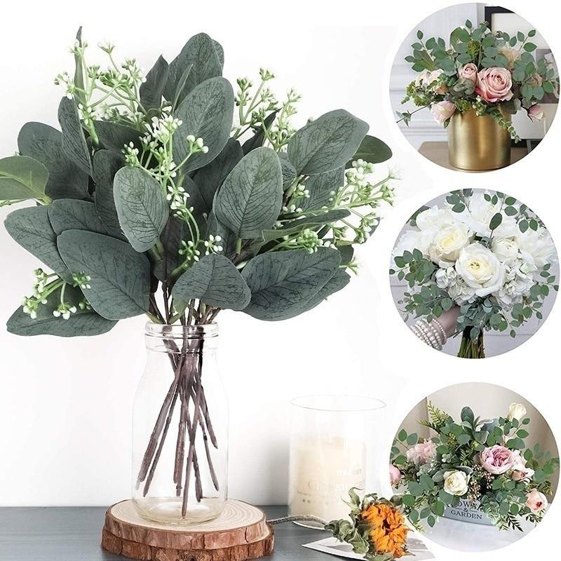 5pcs Artificial Eucalyptus Leaf