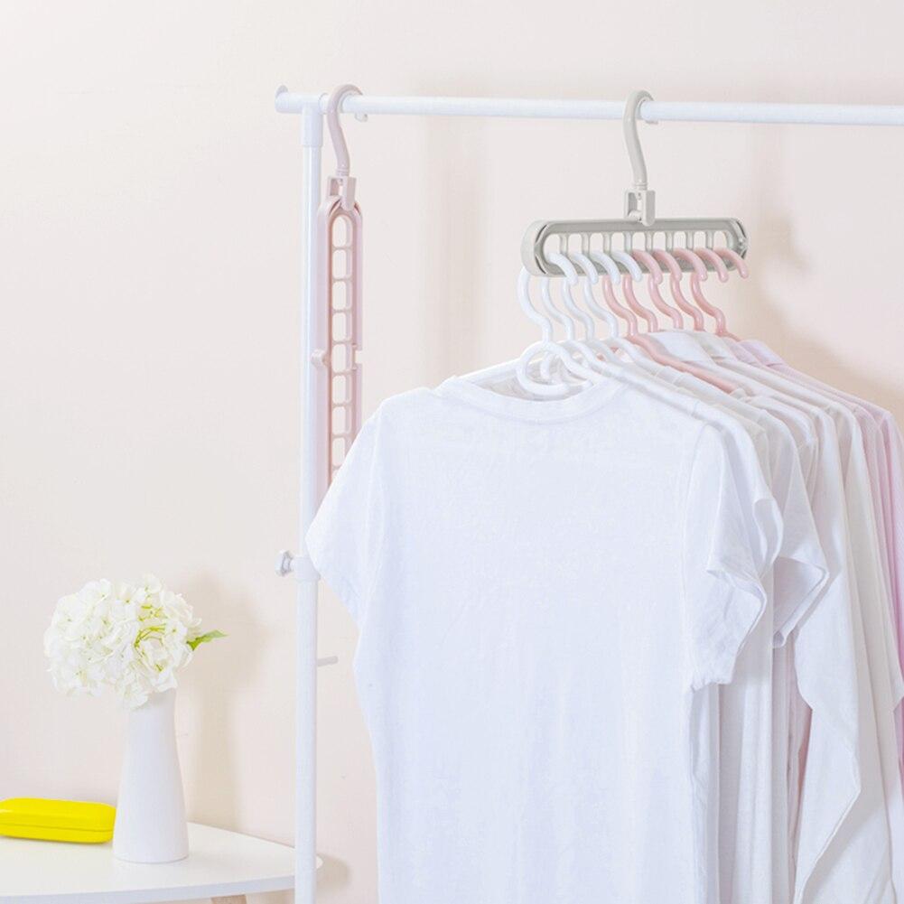 9-Holes Saving Hanger Multi-Port Clothing Rack