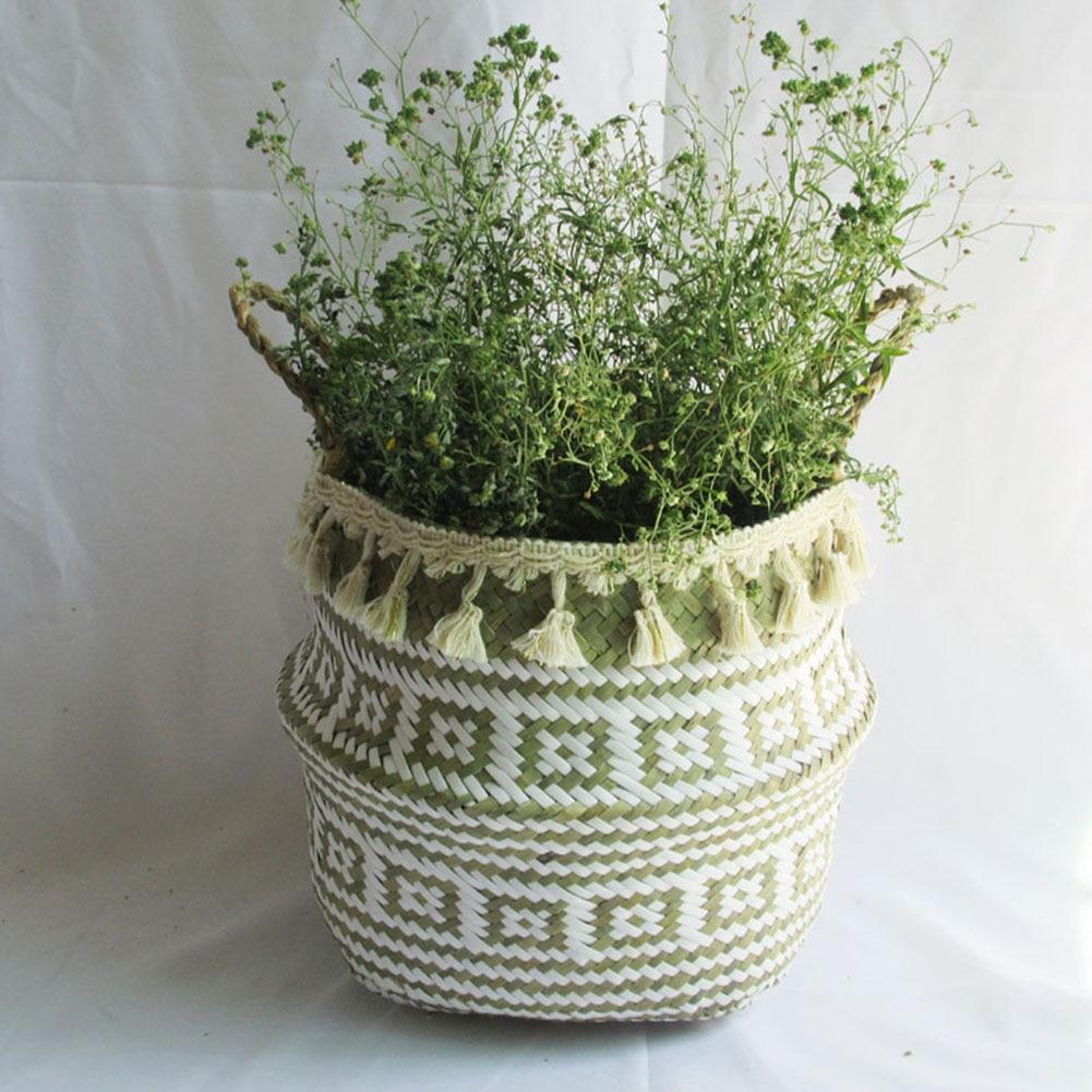 Handmade Woven Storage Pot Garden Flower Vase