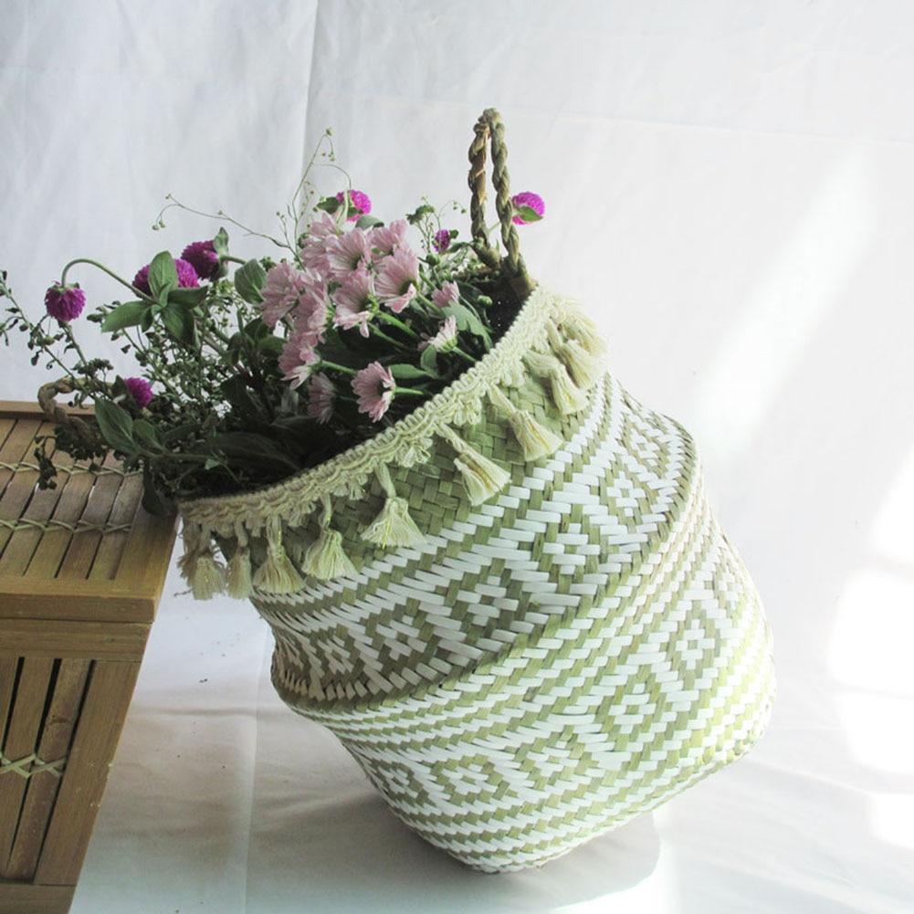 Handmade Woven Storage Pot Garden Flower Vase