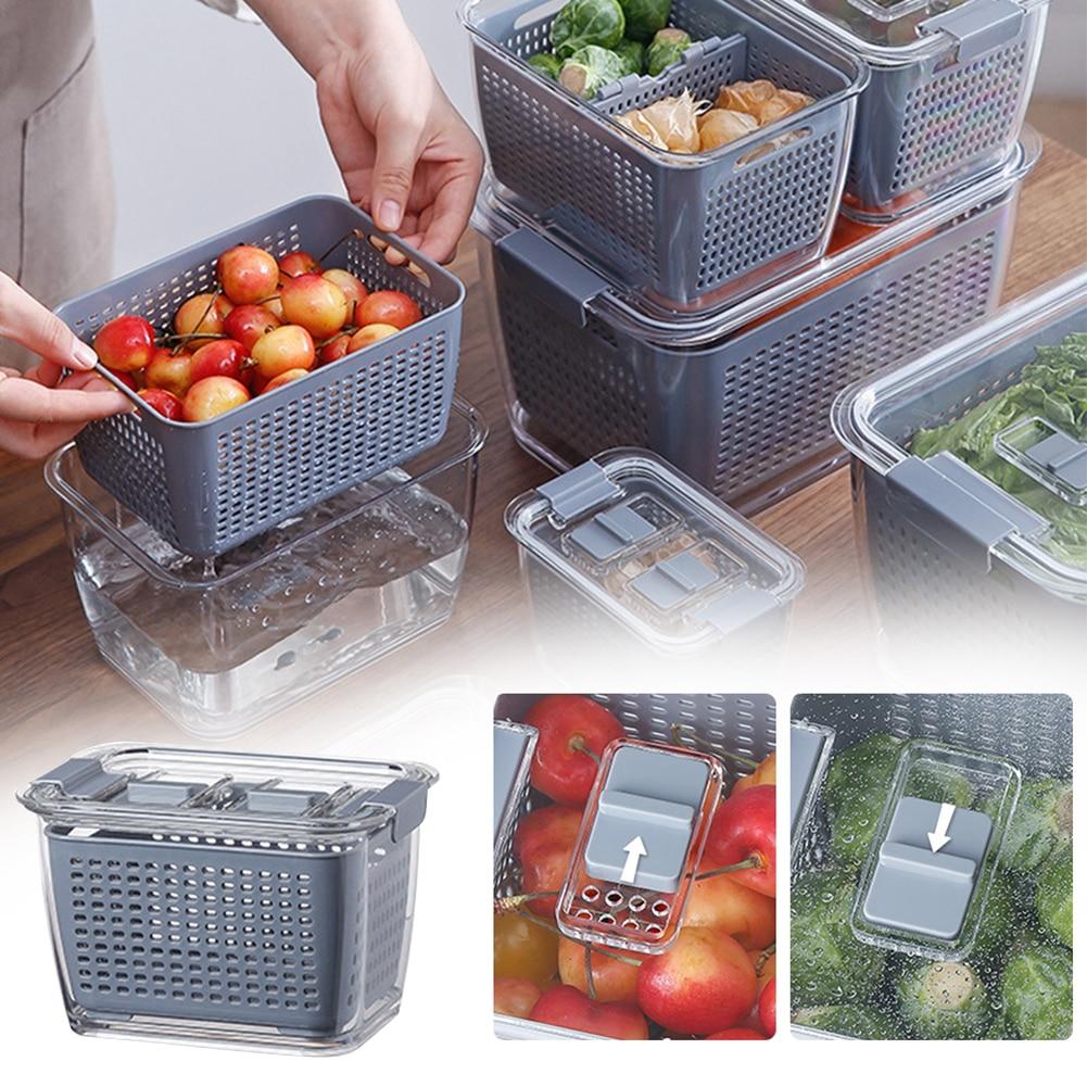 Drain Basket Refrigerator Storage Basket Box