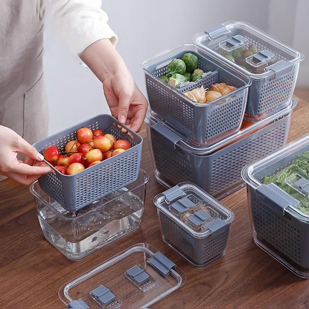 Drain Basket Refrigerator Storage Basket Box