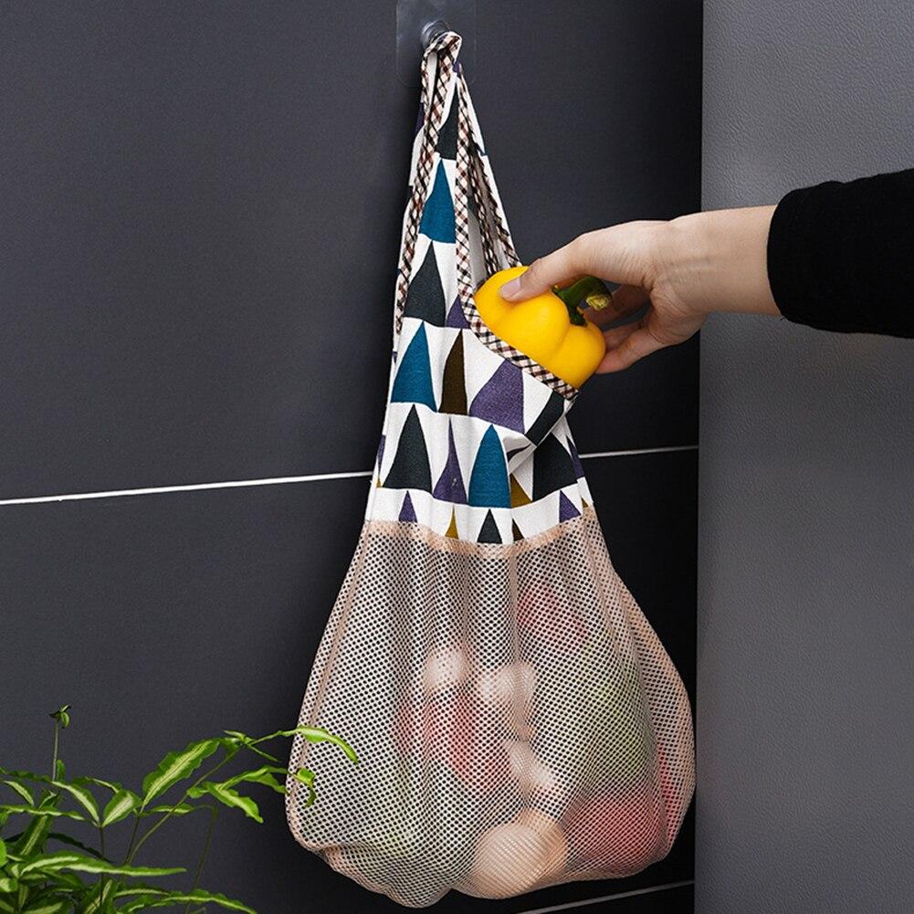 Mesh Vegetable Fruit Storage Totes Shopping Bags