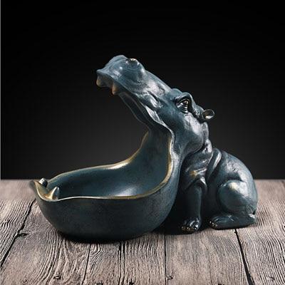 Hippo Statue Hippopotamus Sculpture Figurine