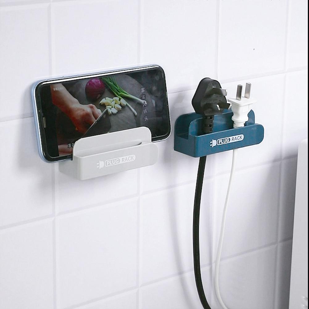 Self-adhesive Plastic Mobile Phone Plug Holder