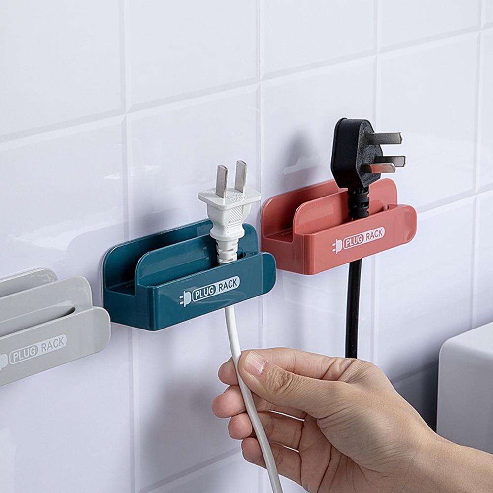 Self-adhesive Plastic Mobile Phone Plug Holder