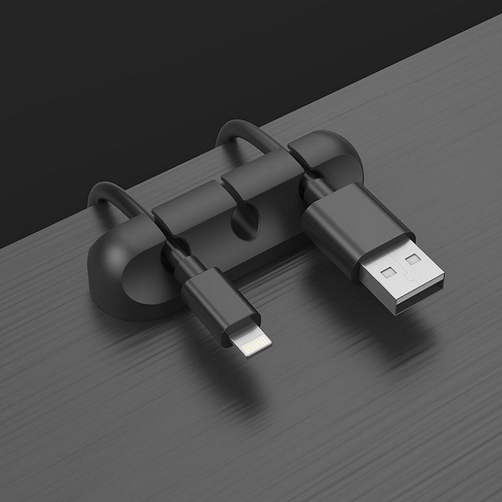 USB Cable Winder Desktop Tidy Management Clips