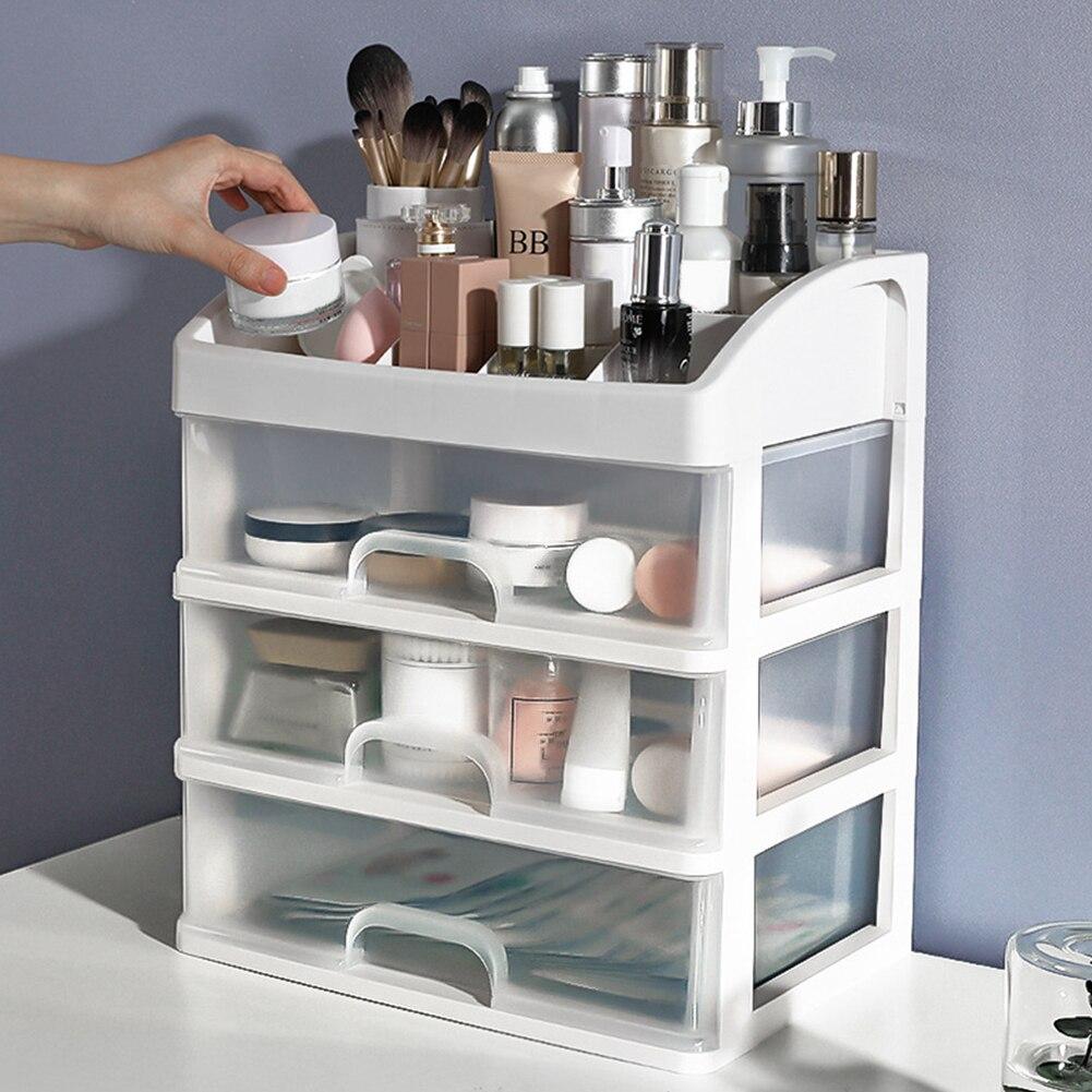 Transparent Desk Organizer Drawer Storage Box