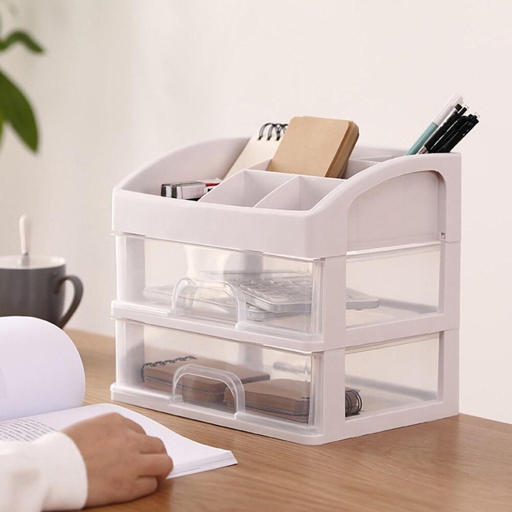 Transparent Desk Organizer Drawer Storage Box