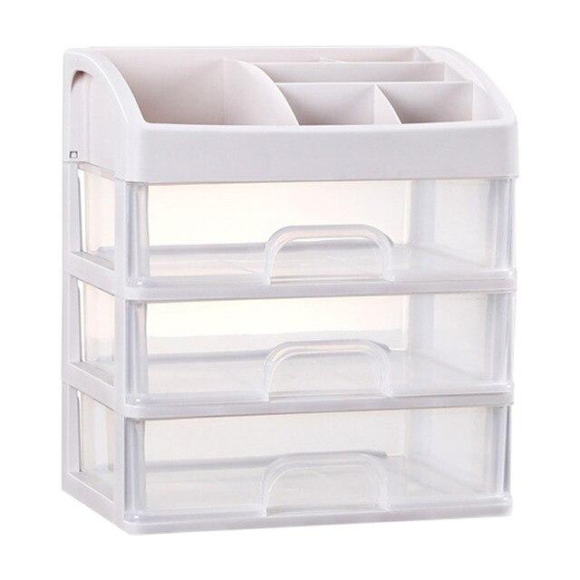 Transparent Desk Organizer Drawer Storage Box