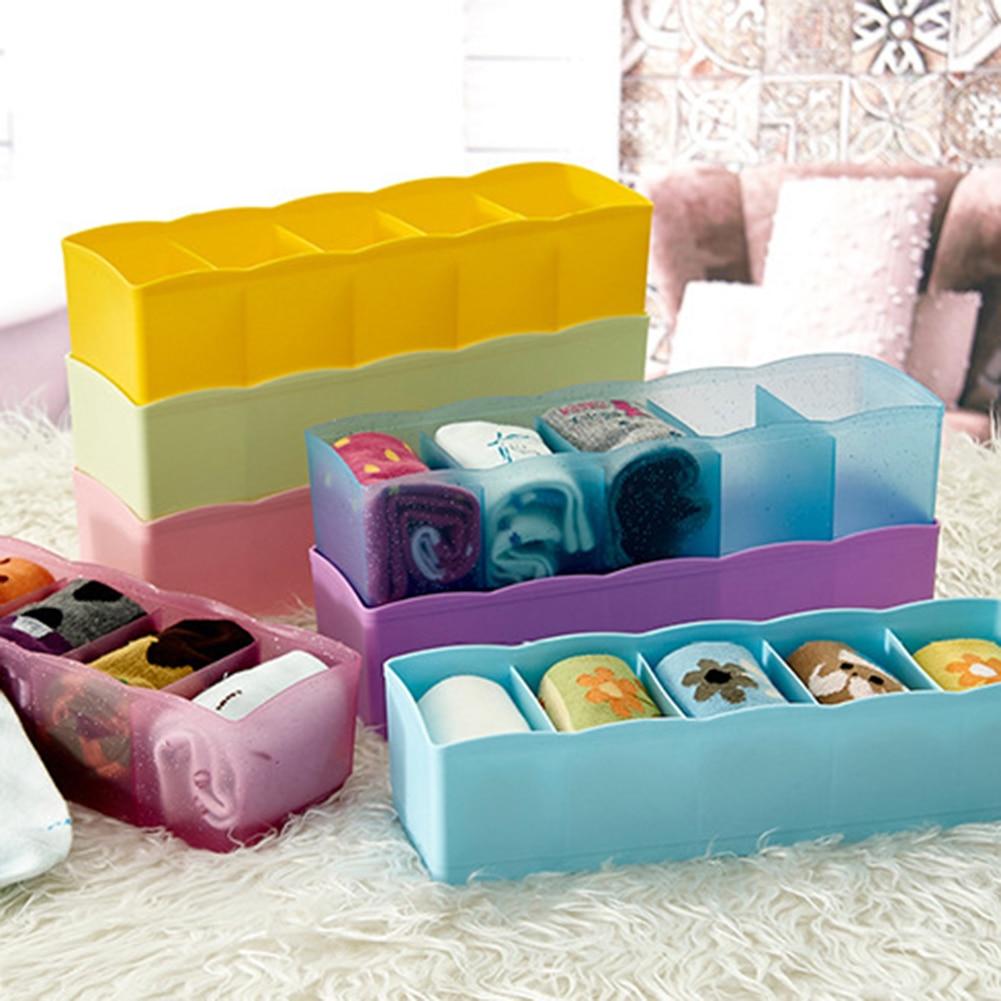 5 Grids Underwear Bra Organizer Storage Box