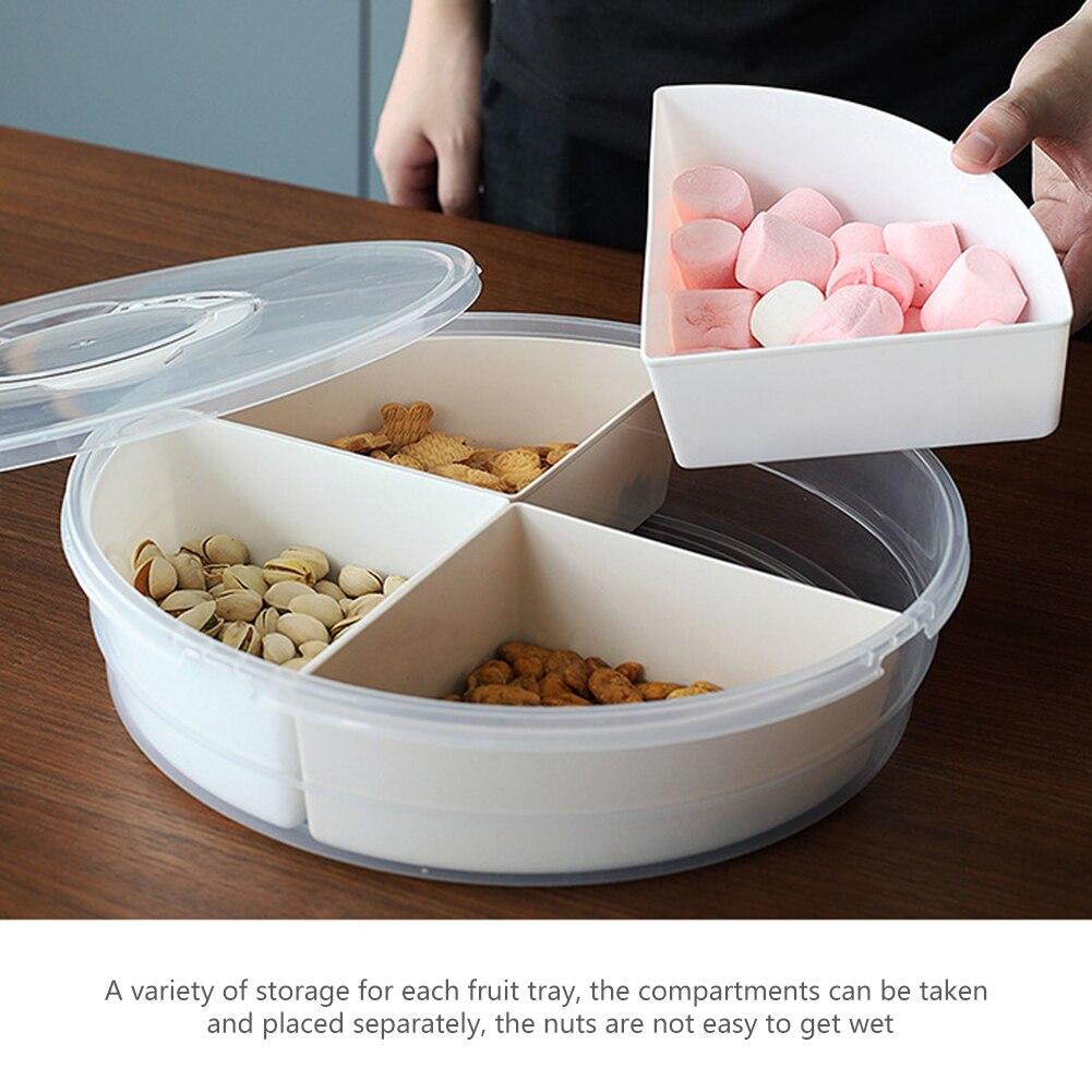 Compartment Candy Nut Snack Box with Lid