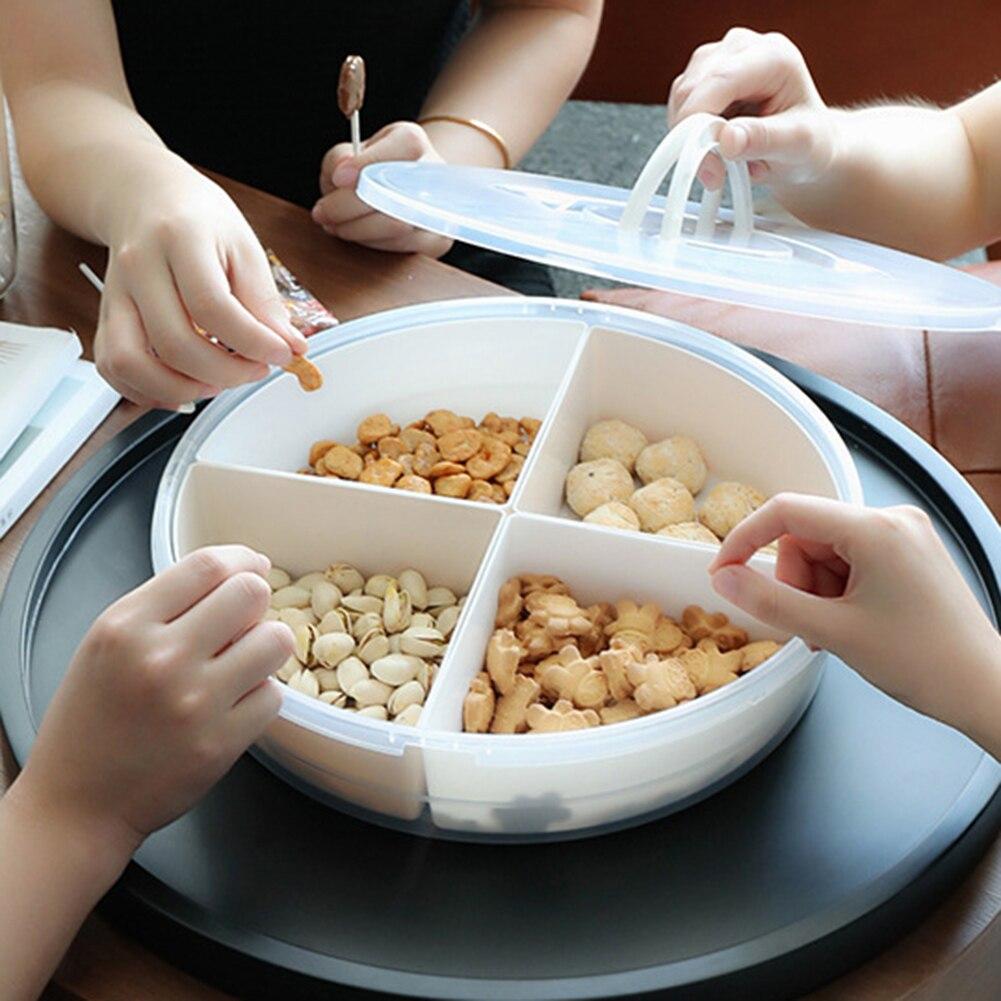 Compartment Candy Nut Snack Box with Lid