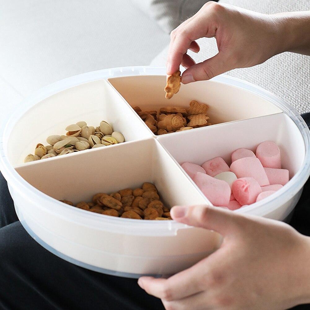 Compartment Candy Nut Snack Box with Lid