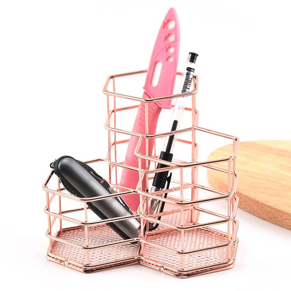 3 Grids Cosmetic Tools Brush Bucket Holder