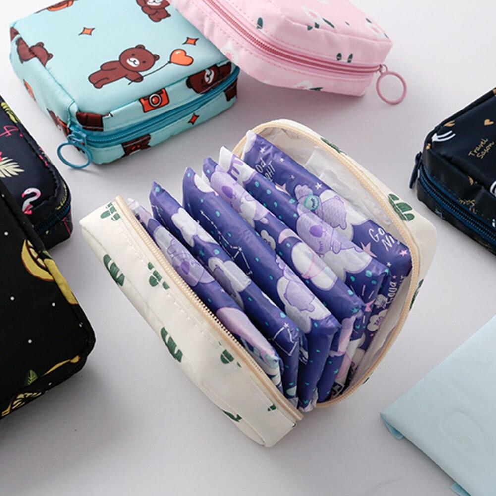 Portable Fabric Large Capacity Pad Tampon Purse Bag