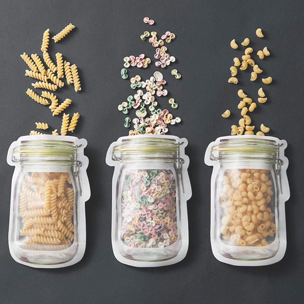 10 pcs Reusable Jar Candy Sealed Food Storage Bag