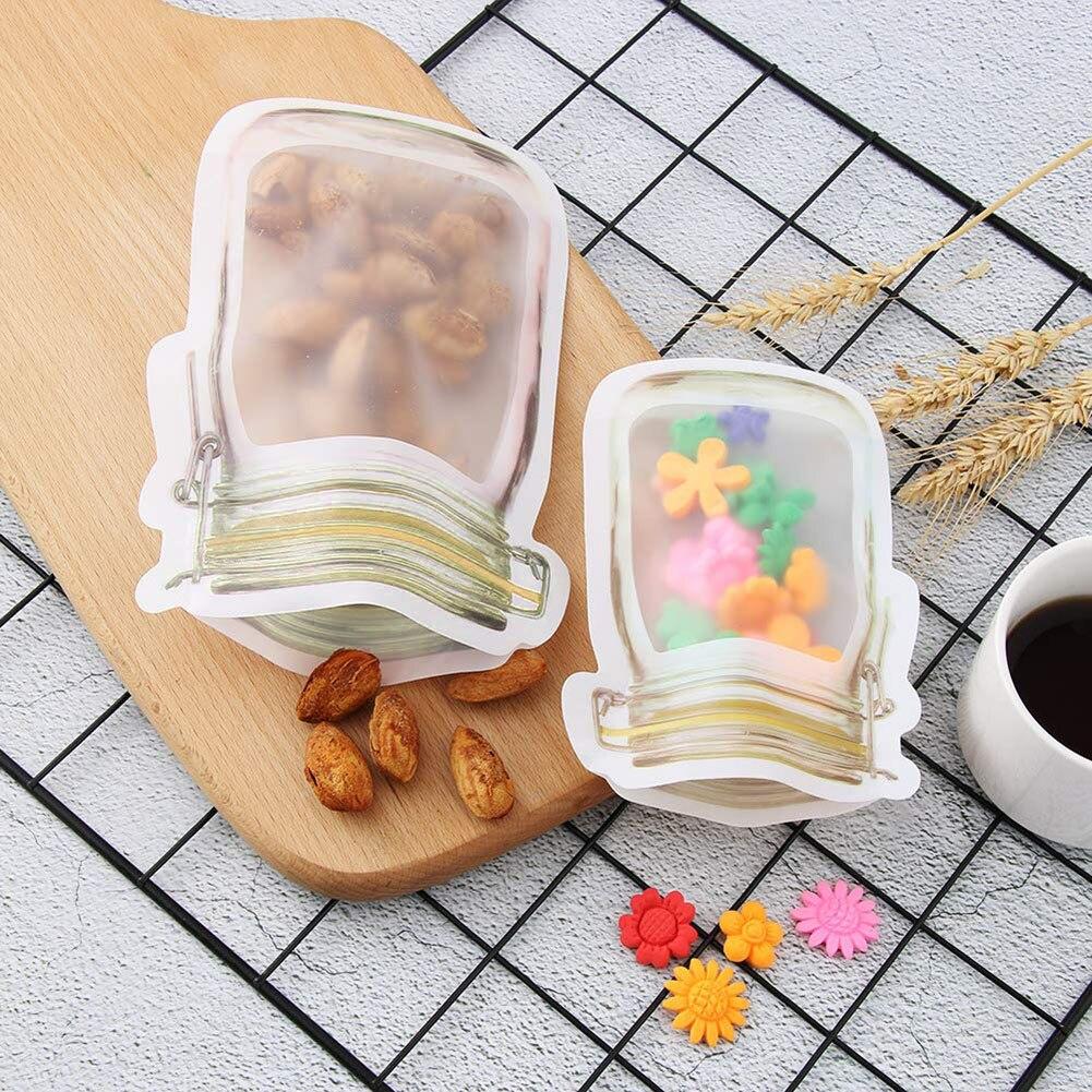 10 pcs Reusable Jar Candy Sealed Food Storage Bag