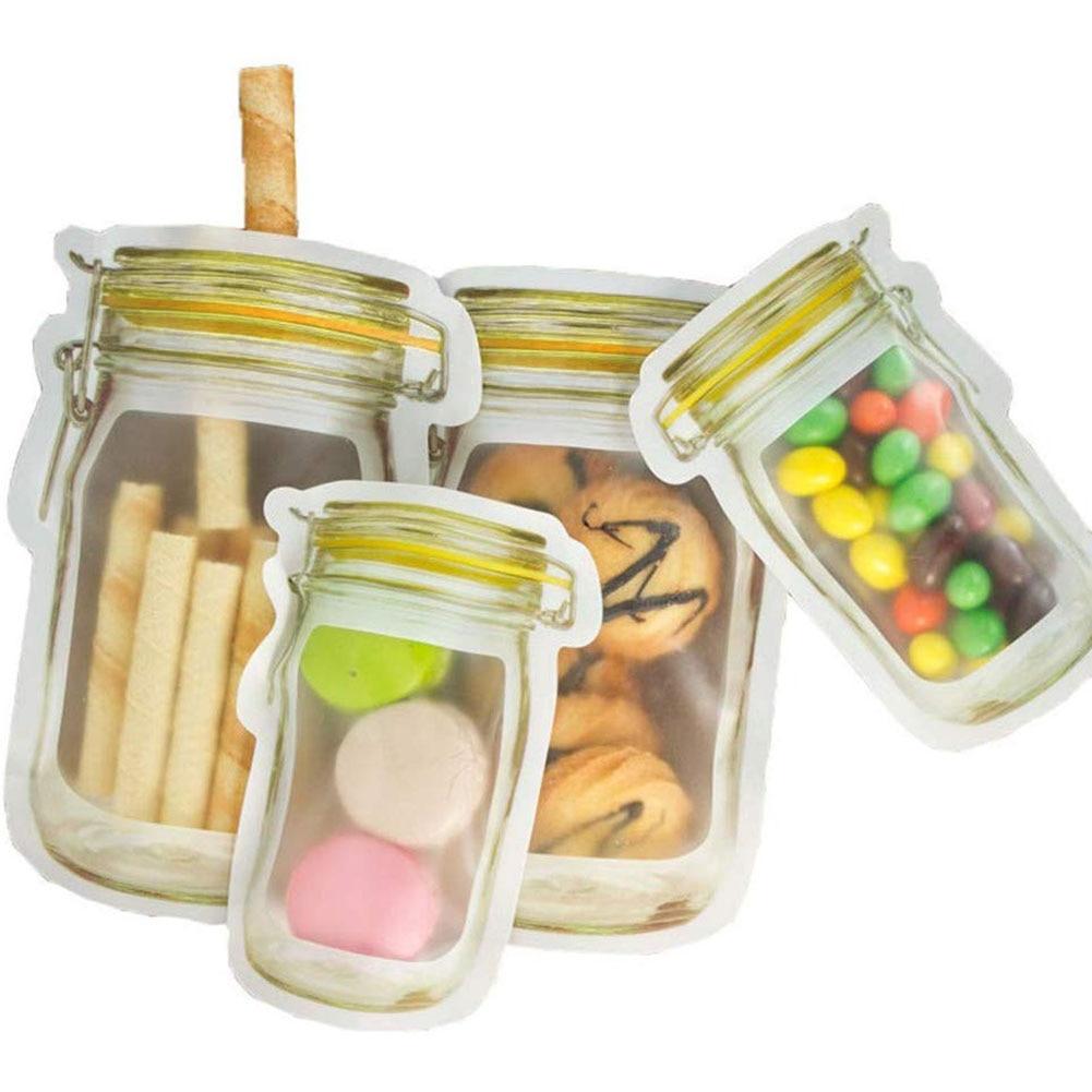 10 pcs Reusable Jar Candy Sealed Food Storage Bag