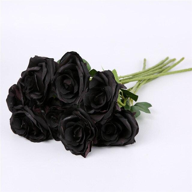 Artificial Silk Red Roses Branch Wedding Decorative