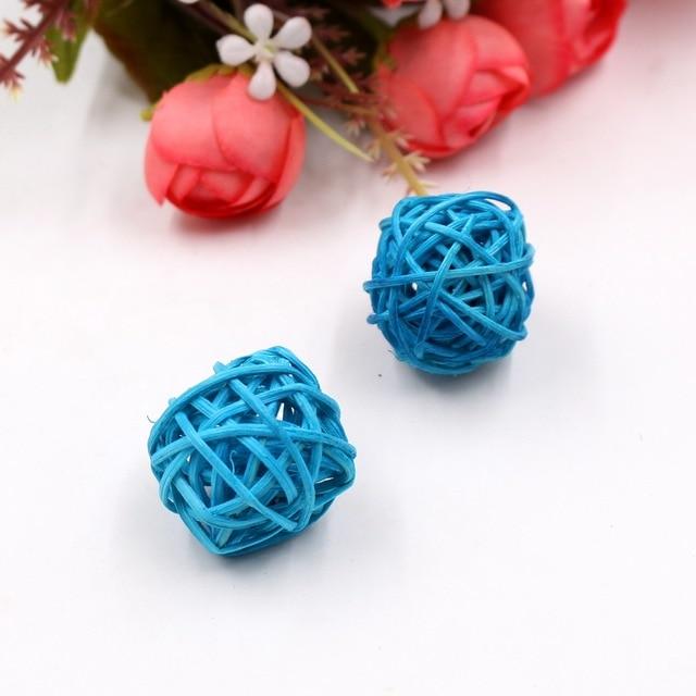 5/10Pcs 3-7Cm Artificial Rattan Straw Ball Home Decoration