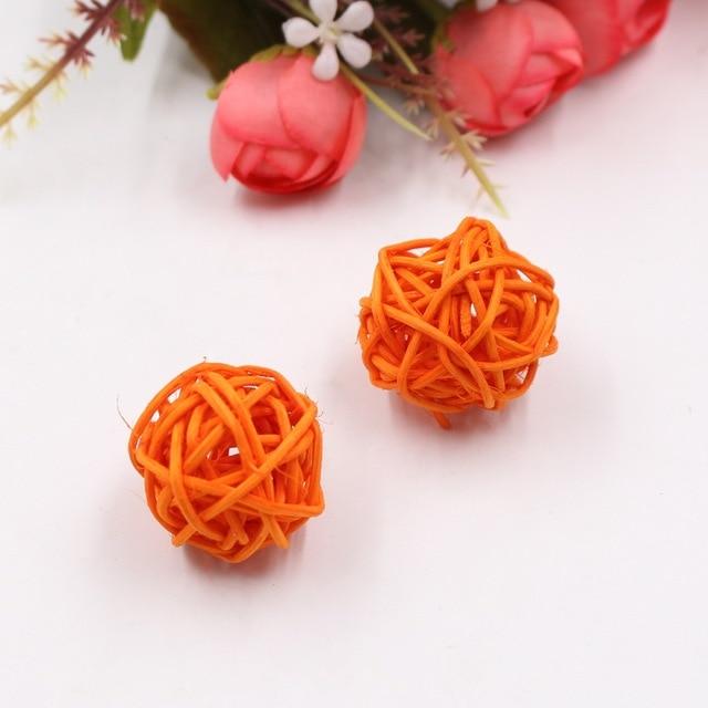 5/10Pcs 3-7Cm Artificial Rattan Straw Ball Home Decoration