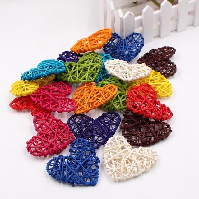 5/10Pcs 3-7Cm Artificial Rattan Straw Ball Home Decoration