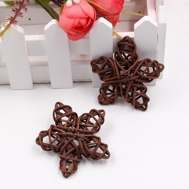 5/10Pcs 3-7Cm Artificial Rattan Straw Ball Home Decoration