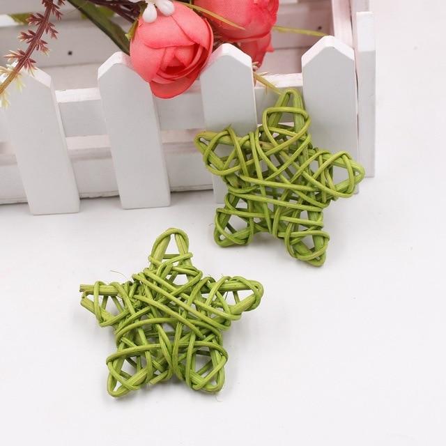 5/10Pcs 3-7Cm Artificial Rattan Straw Ball Home Decoration