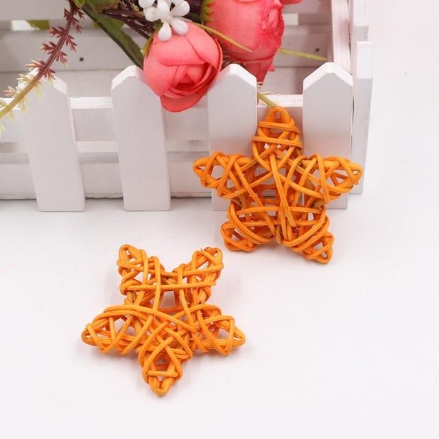 5/10Pcs 3-7Cm Artificial Rattan Straw Ball Home Decoration