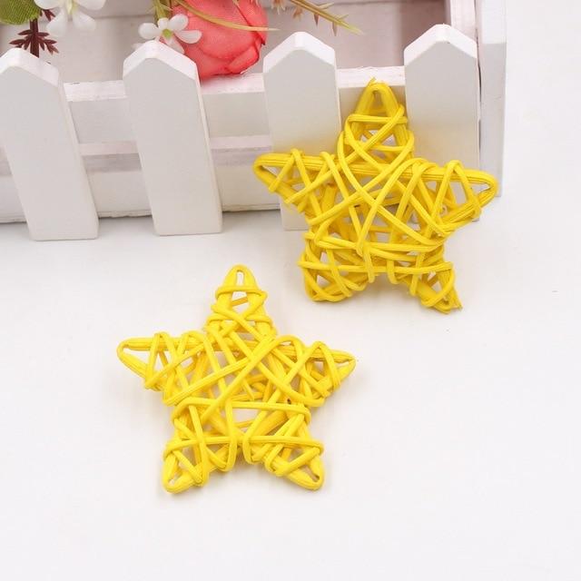 5/10Pcs 3-7Cm Artificial Rattan Straw Ball Home Decoration