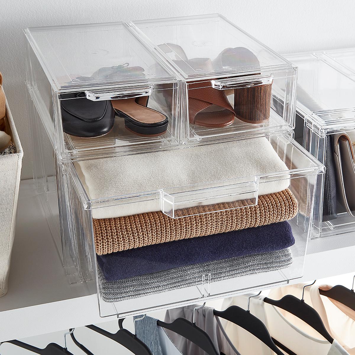 Clear Stackable Large Shoe Drawer